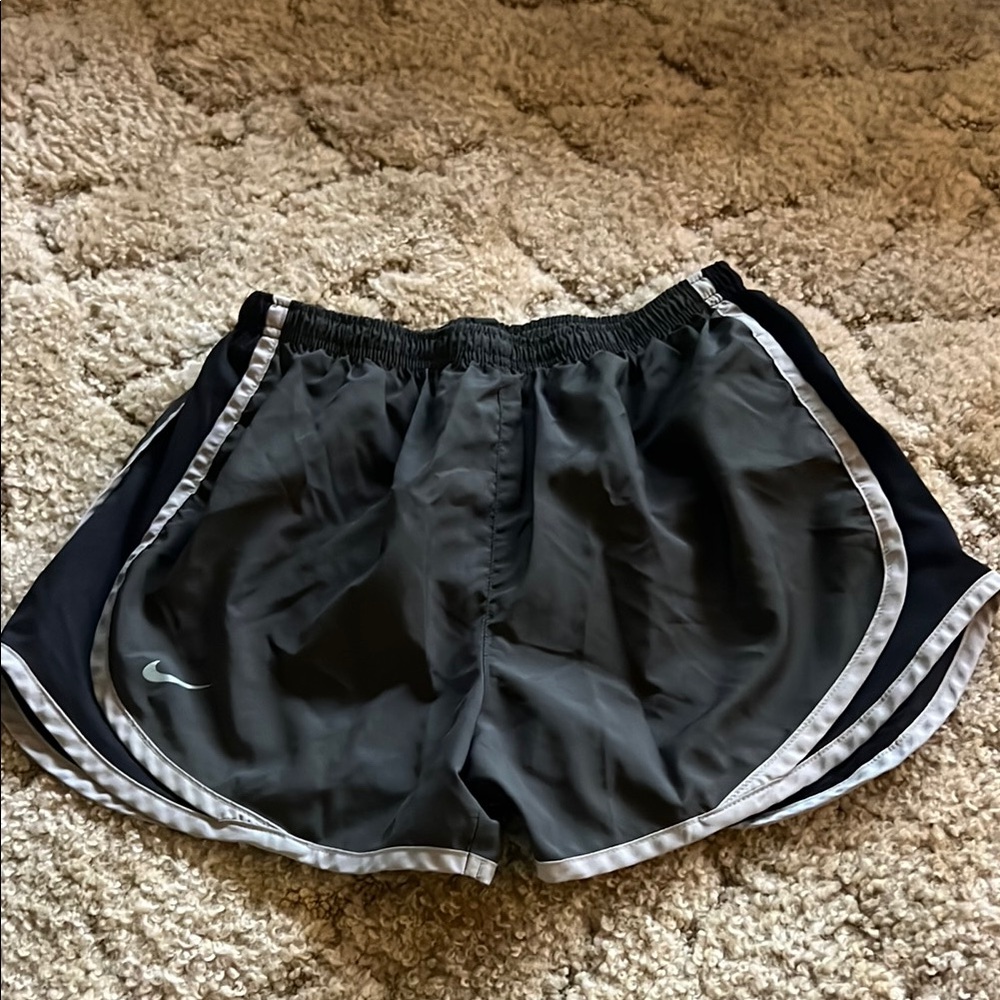 Nike Gray and Black Athletic Shorts Lightweight Design